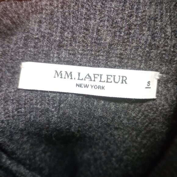 MM LaFleur Anthony Size Small 100% Cashmere Tunic Sweater Dark Gray - Picture 4 of 4